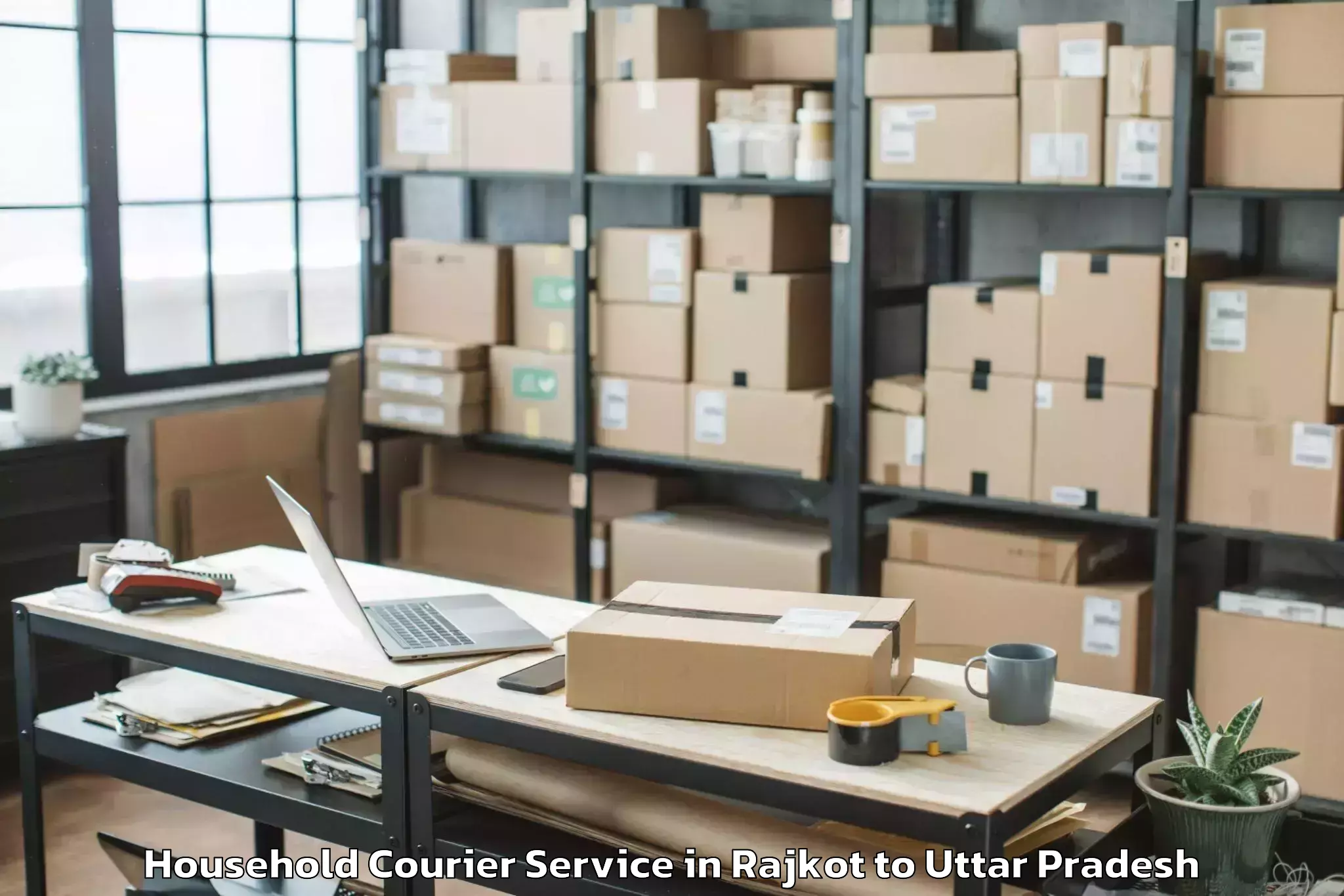 Book Rajkot to Sanskriti University Mathura Household Courier